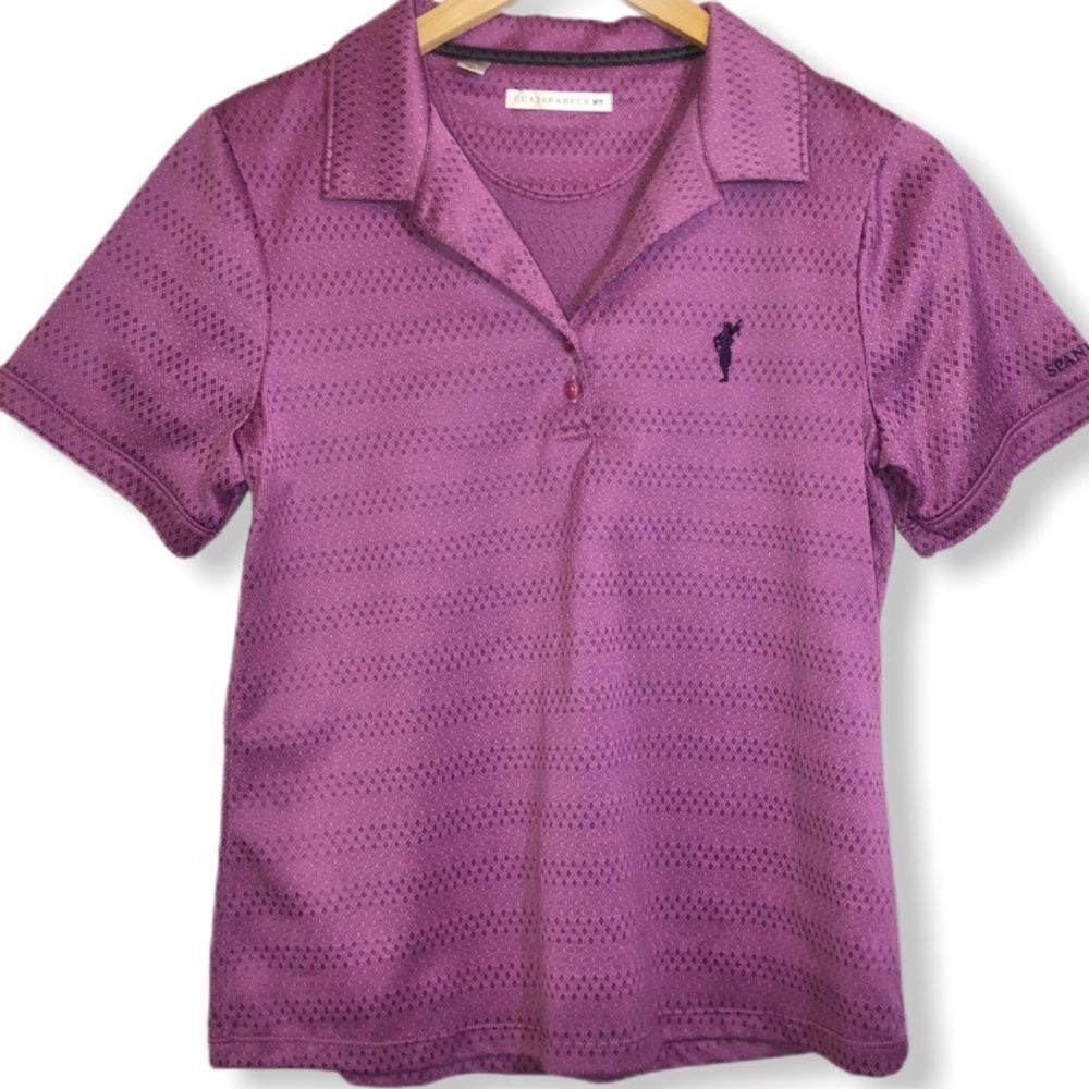 Cutter & Buck Polo golfing top with Spanish Bay Embroidered purple tone outdoor
